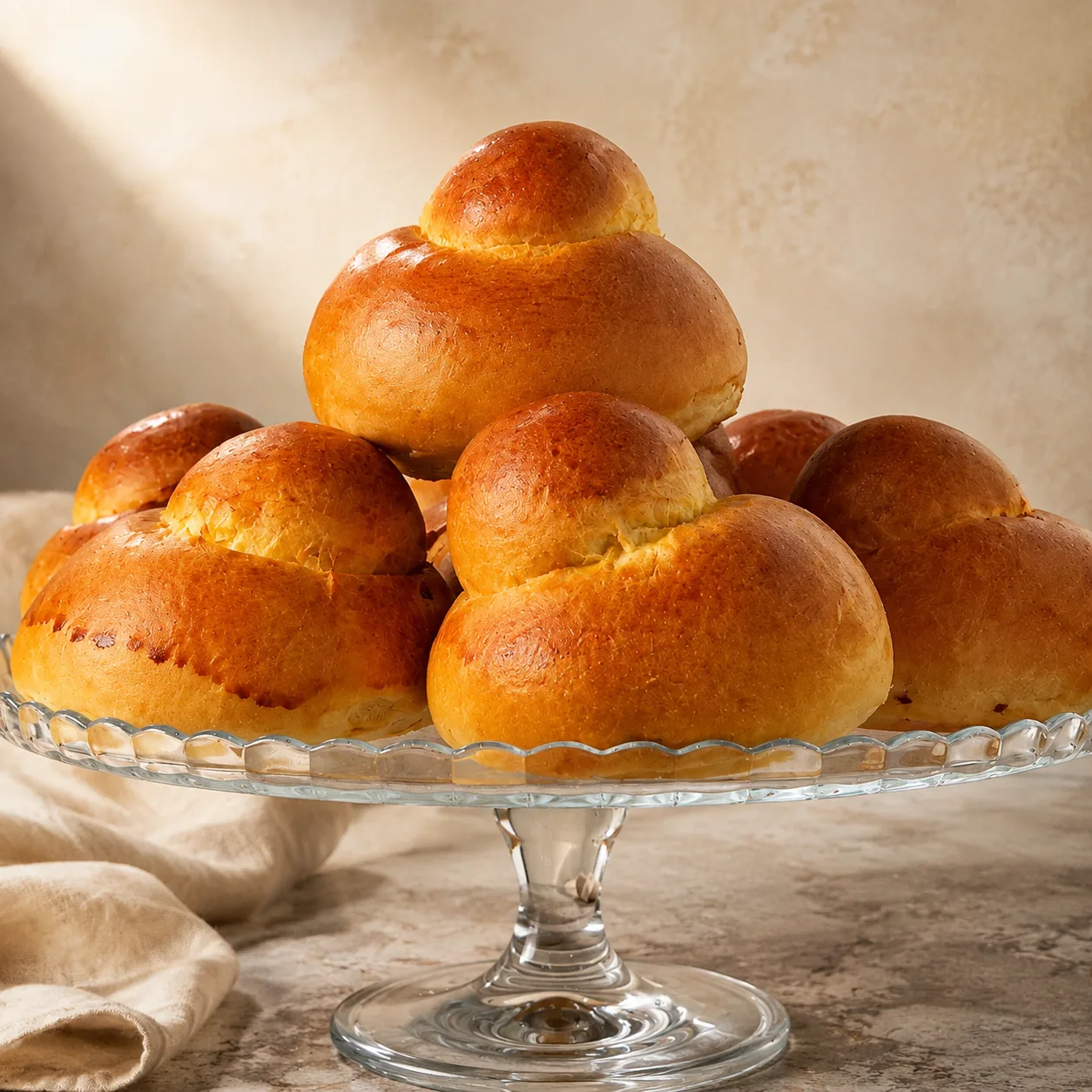 Sicilian brioche with tuppo on a warm, refined background