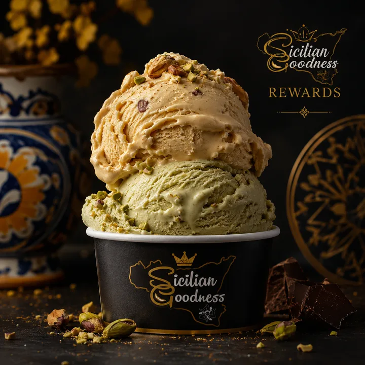 Gelato artigianale due gusti