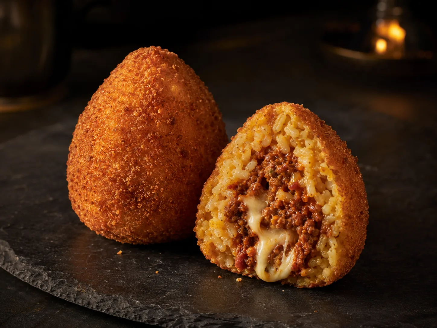 Traditional handmade Sicilian arancino